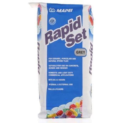 Mapei Grey Rapid Set Fast Setting Adhesive 20Kg