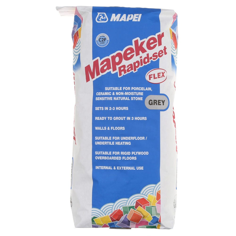 Mapei Mapeker Grey Rapid Set Flex Adhesive 20kg