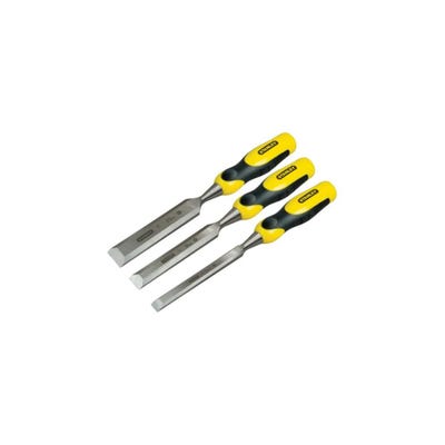 Stanley Dynagrip 3 Piece Chisel Set With Strike Caps