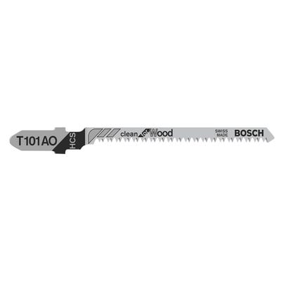 Bosch 83mm Jigsaw Blades Clean Cut Wood Pack of 5 T101AO