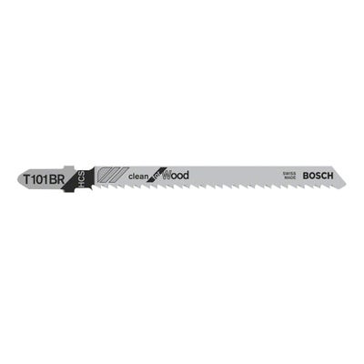 Bosch 100mm Jigsaw Blades Clean Cut Wood Pack of 5 T101BR