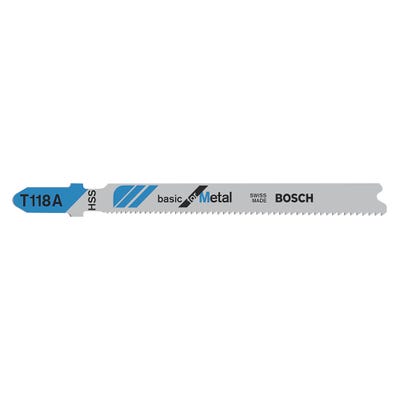 Bosch 92mm Jigsaw Blades Basic For Metal Pack of 5 T118A