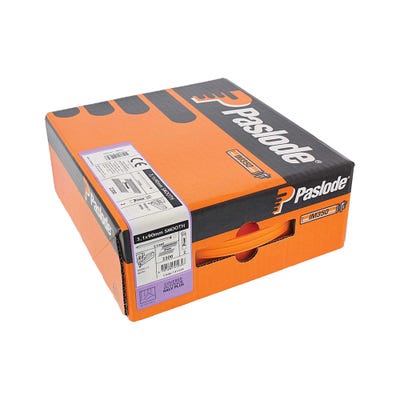 Paslode 90mm x 3.1mm Galvanised Smooth Nails & Fuel Pack of 2200