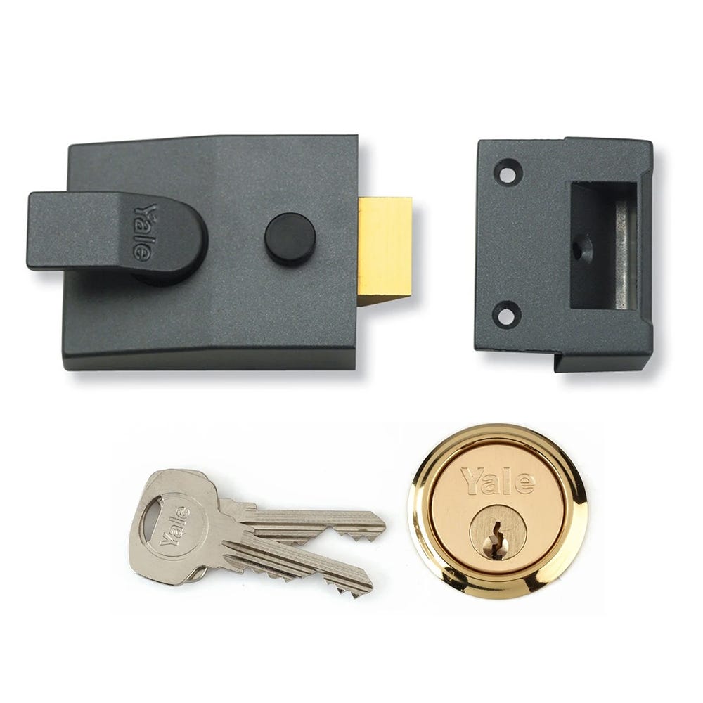 Yale Standard Nightlatch 60mm Grey