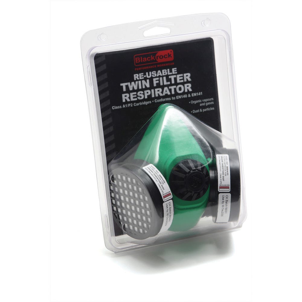 Blackrock Twin Half Mask Respirator With A1P2 Filter