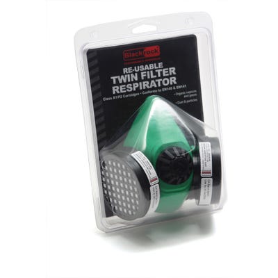 Blackrock Twin Half Mask Respirator With A1P2 Filter