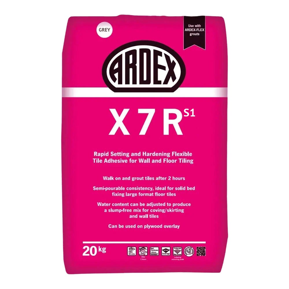 Ardex X7R S1 Grey Rapid Set Tile Adhesive 20kg