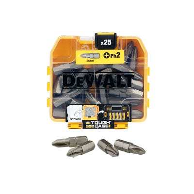 Dewalt No.2 PH High Performance Bits 25mm Pack of 25