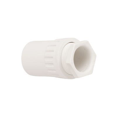 Conduit Male Adaptor White 20mm