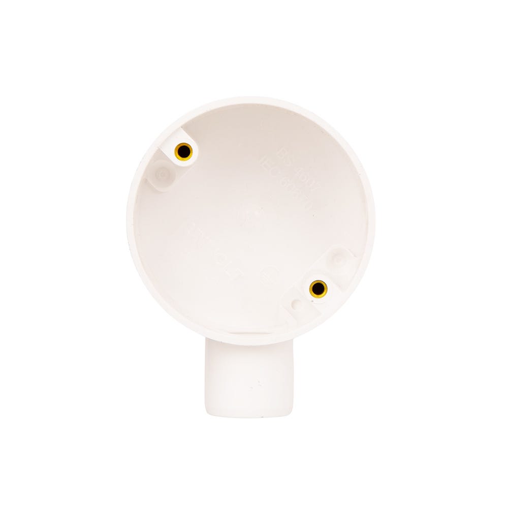 1 Way Terminal Box White 20mm 