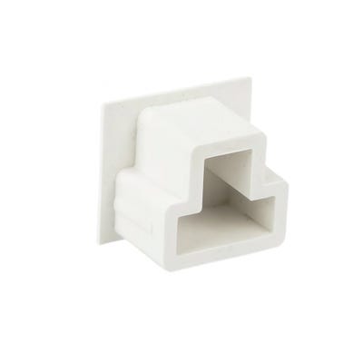 Mini Trunking Stop End White 16mm x 16mm