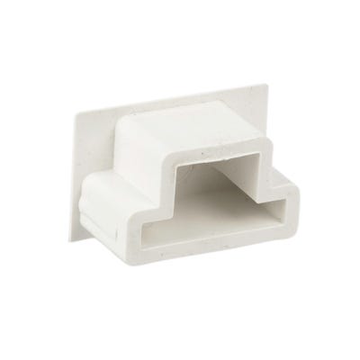 Mini Trunking Stop End White 16mm x 25mm