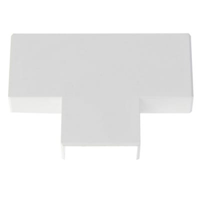 Mini Trunking Flat Tee Junction White 16mm x 40mm