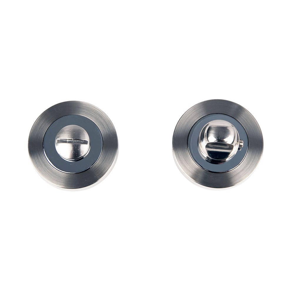Dale WC Turn & Release on Round Rose Satin Nickel & Polished Chrome