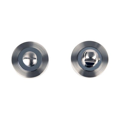 Dale WC Turn & Release on Round Rose - Satin Nickel & Polished Chrome