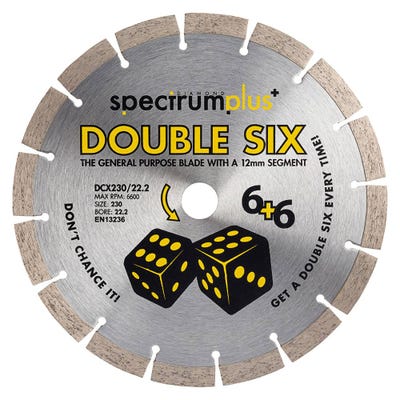 OX Spectrum Plus Double Six General Purpose Diamond Blade 230/22.2mm