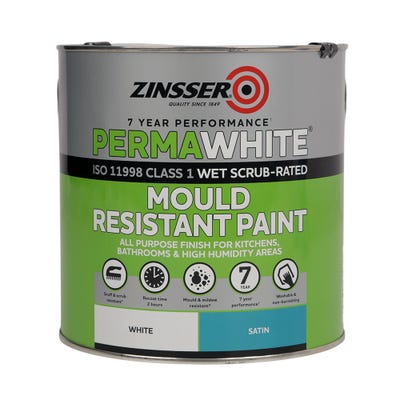 Zinsser Perma-White Interior Mould and Mildew Proof Paint Satin White