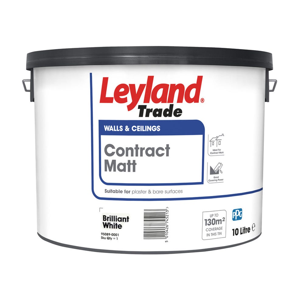Leyland Trade Contract Matt Brilliant White 10L