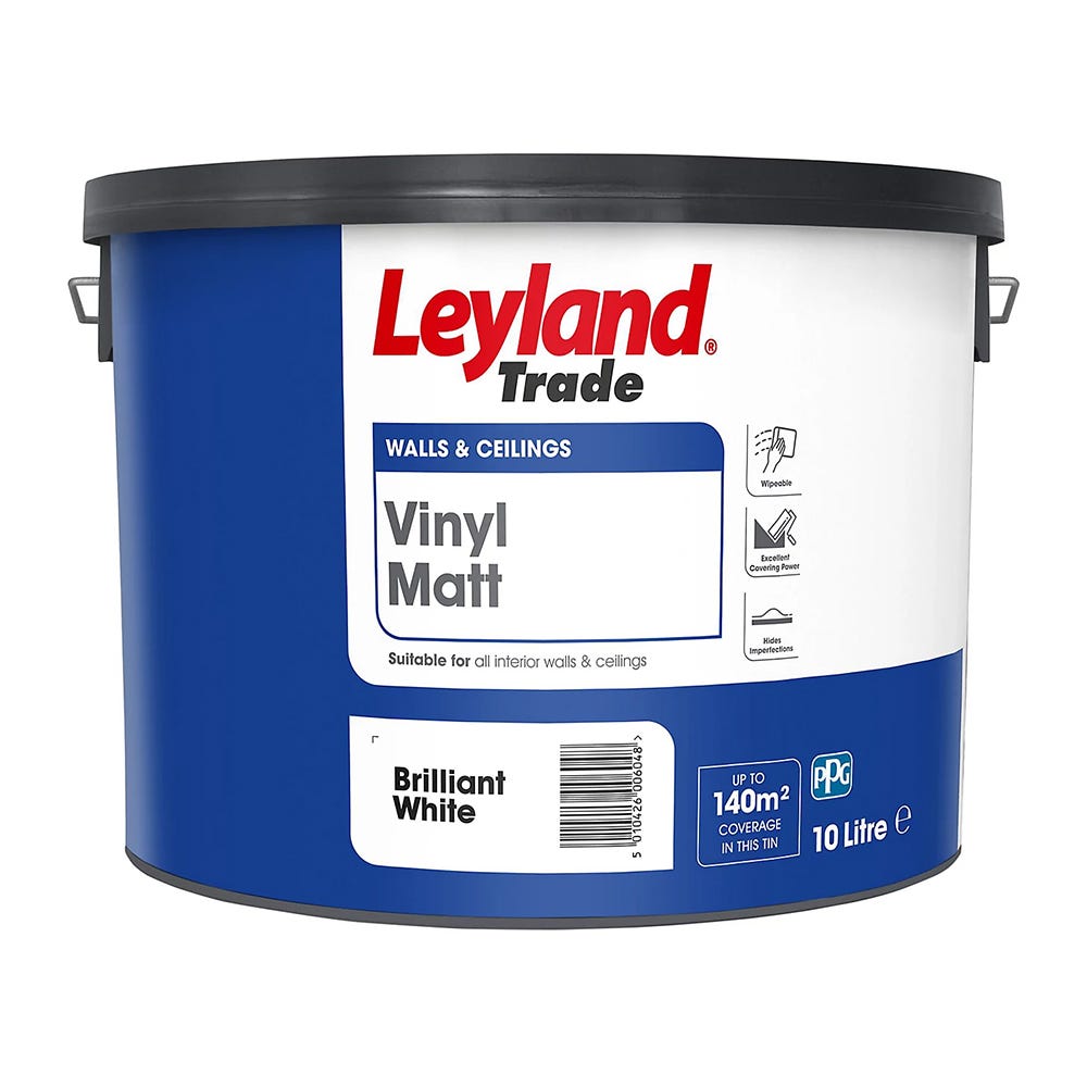 Leyland Trade Vinyl Matt Brilliant White 10L