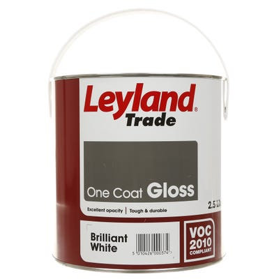 Leyland Trade One Coat Gloss Brilliant White 2.5L