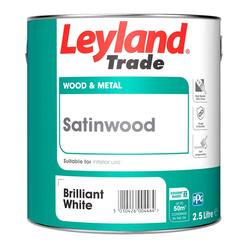 Leyland Trade Satinwood Brilliant White 2.5L