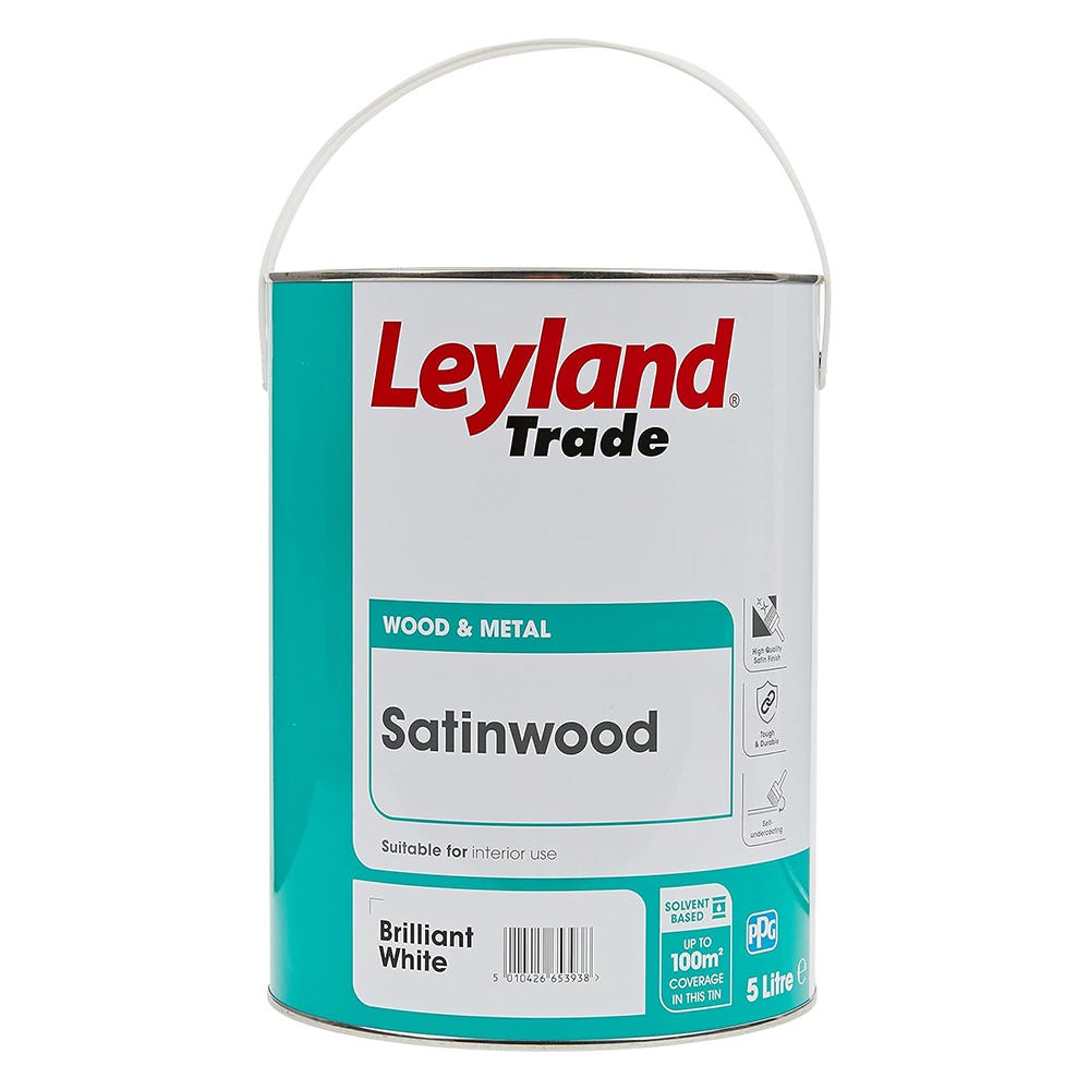 Leyland Trade Satinwood Brilliant White 5L