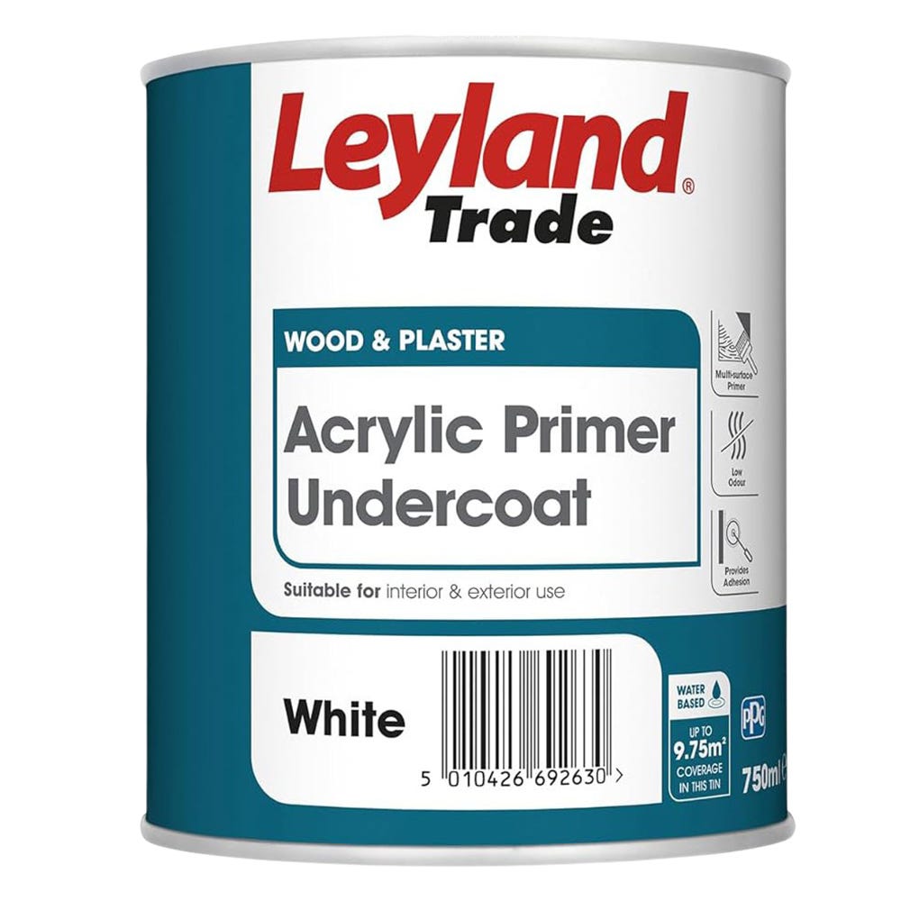 Leyland Trade Acrylic Primer Undercoat White 5L