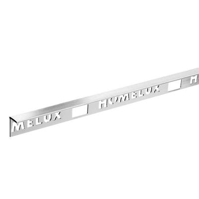 Homelux 10mm Straight Edge S/Steel Metal Tile Trim 2.5m