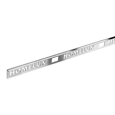 Homelux 12.5mm Straight Edge S/Steel Metal Tile Trim 2.5m