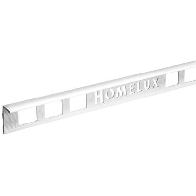 Homelux 10mm Straight Edge White PVC Tile Trim 2.5m