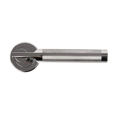 Serozzetta Azul Lever on Round Rose Satin & Polished Chrome