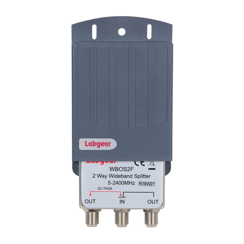 Labgear 2-Way Outdoor Splitter in Weatherproof Casing WBOS2F