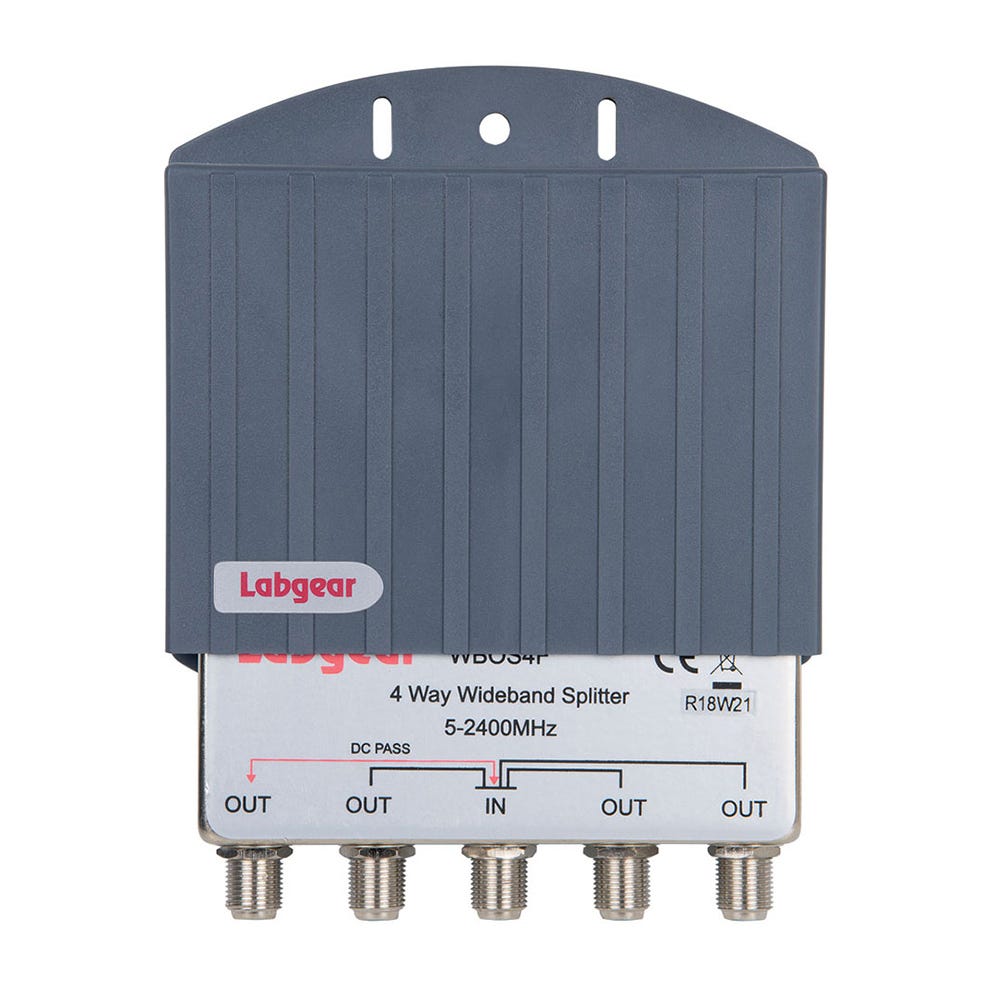 Labgear 4-Way Outdoor Splitter in Weatherproof Casing WBOS4F