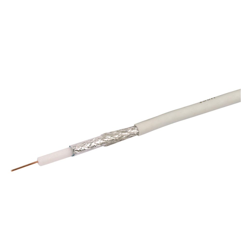 Coaxial Cable RG6 White 100m Drum