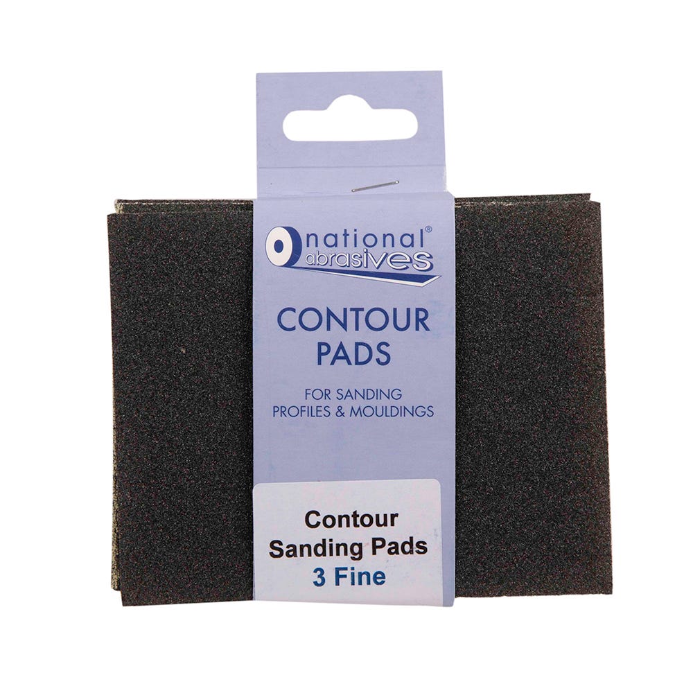 Contour Fine Sanding Pads Pack of 3