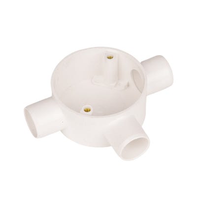 3 Way Tee Conduit Box White 25mm
