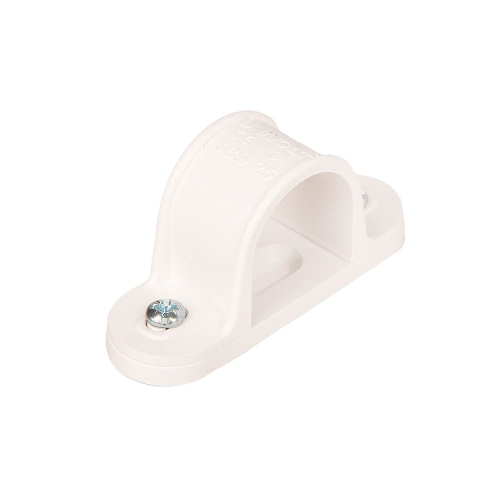 Conduit Spacer Bar Saddle White 25mm 