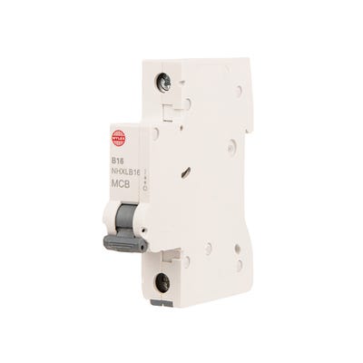 Wylex 16A MCB Single Pole Type B NHXLB16