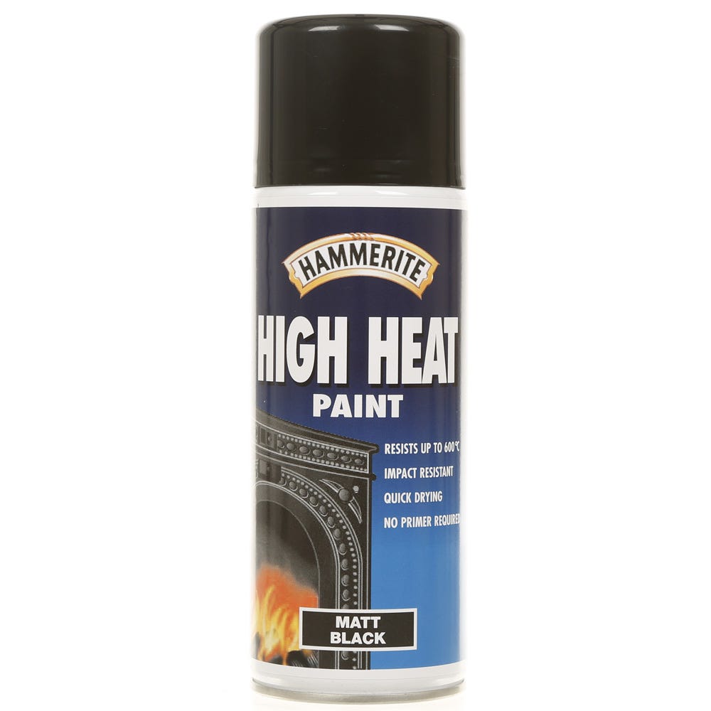 Hammerite High Heat Spray Paint Matt Black 400ml