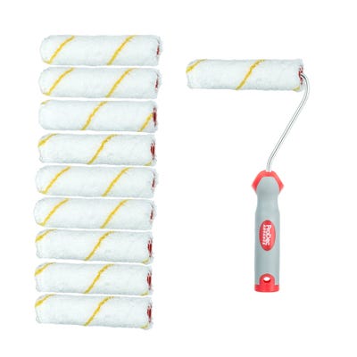 ProDec 4'' Short Pile Microfibre Roller & Frame Pack of 10