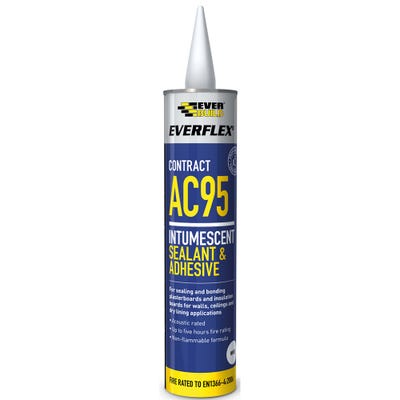 Everbuild AC95 Intumescent Acoustic Sealant and Adhesive White 900ml