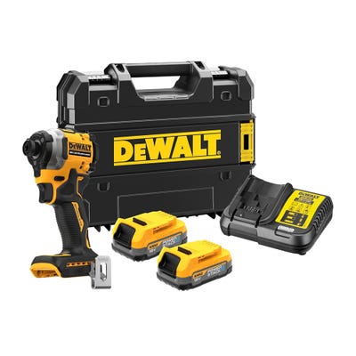 DeWalt DCF850E2T 18V XR Brushless Impact Driver Kit & 2 x 1.7Ah POWERSTACK Batteries