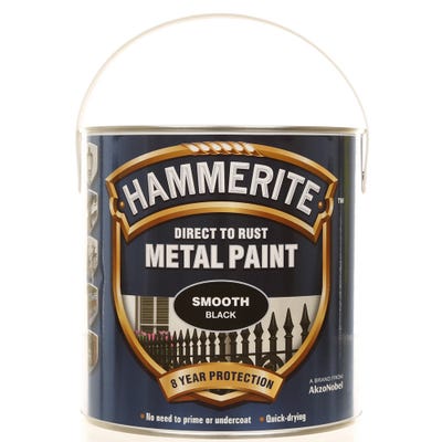Hammerite Direct To Rust Metal Paint Smooth Black
