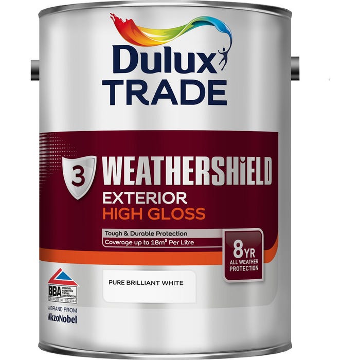 Dulux Trade Weathershield Exterior High Gloss Pure Dulux Trade Weathershield Exterior High Gloss Pure