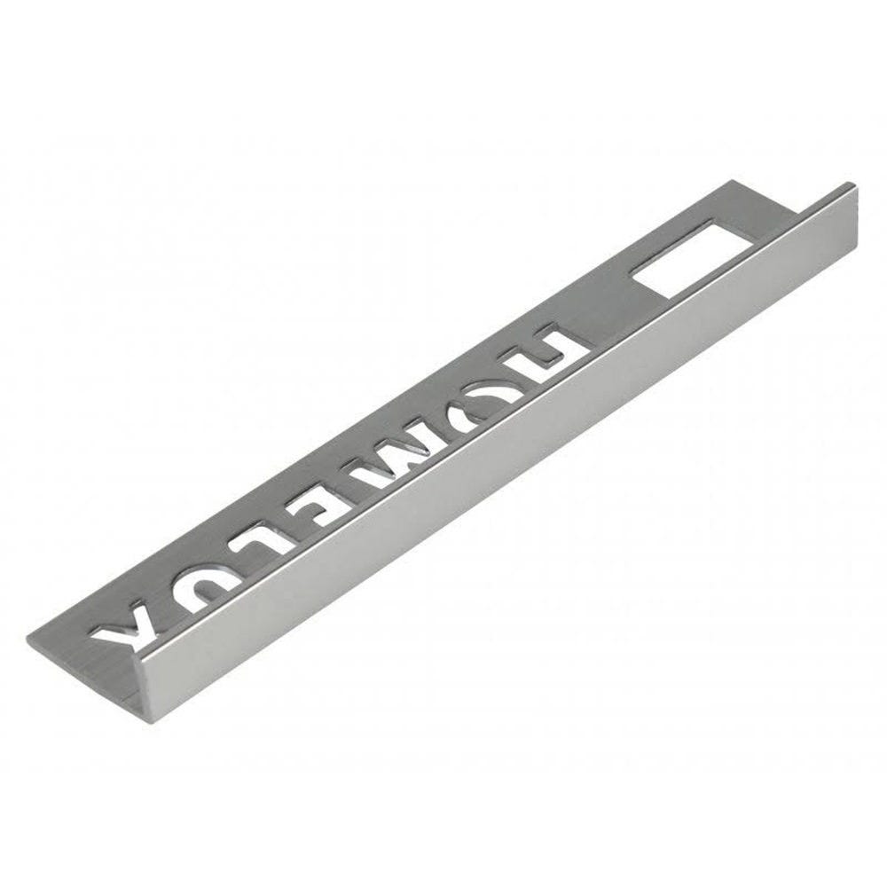 Homelux 8mm Straight Edge Silver Metal Tile Trim 2.5m