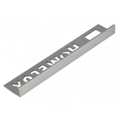 Homelux 8mm Straight Edge Silver Metal Tile Trim 2.5m