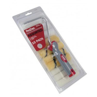 ProDec 4'' Assorted Mini Rollers & Frame Pack of 10