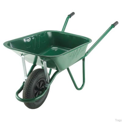 Walsall 90L Green Endurance Wheelbarrow with Pneumatic Tyre
