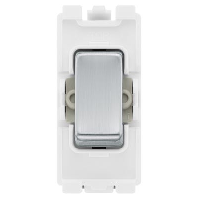 BG Grid 20A Intermediate Switch Brushed Steel RBS13