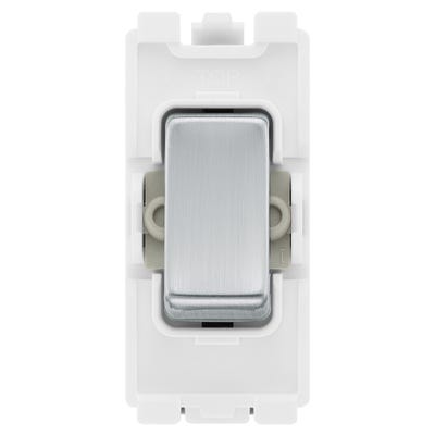 BG Nexus Grid 20A 20AX Intermediate Light Switch Brushed Steel RBS13-01